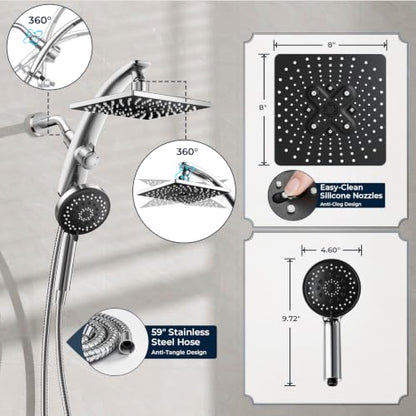 Rain Shower Head with Handheld