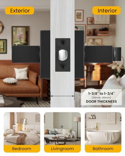 Matte Black Privacy Door Handle Interior (Matte Black)