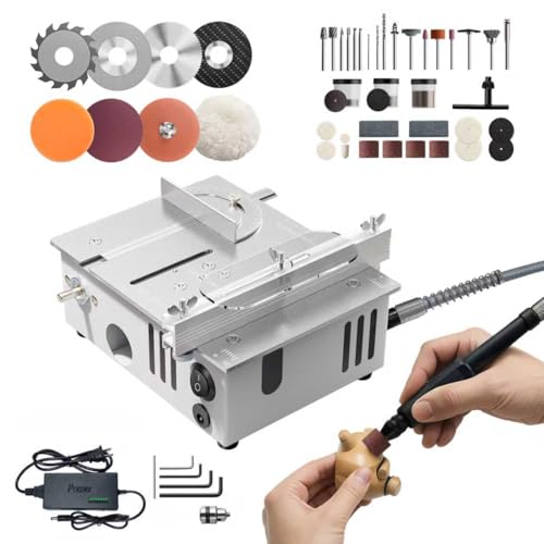 Mini Table Saw for Crafts; Multifunctional Portable Tablesaw
