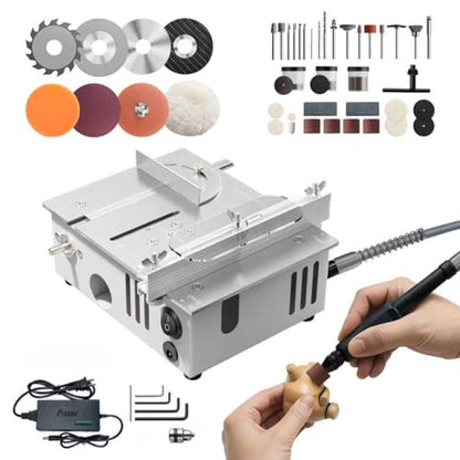 Mini Table Saw for Crafts; Multifunctional Portable Tablesaw