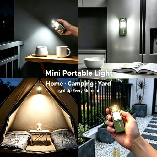 Aluminum Magnetic Portable Flood Flashlights 180° Rotatable Main Light