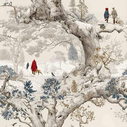 Vintage Winter Peel and Stick Wallpaper