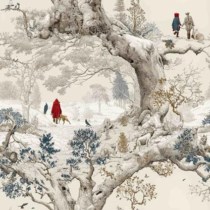 Vintage Winter Peel and Stick Wallpaper