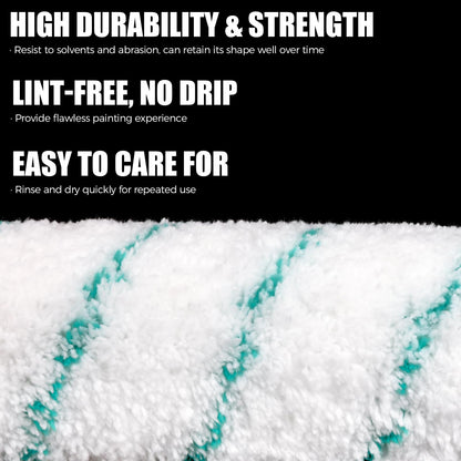 18 Inch Microfiber Paint Roller Covers (3/4" Nap)