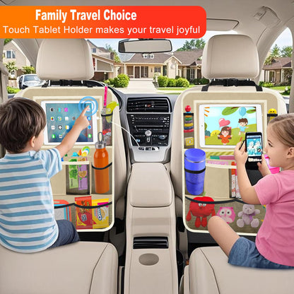 Car Backseat Organizer (Beige / 2 Pack without Food Tray)