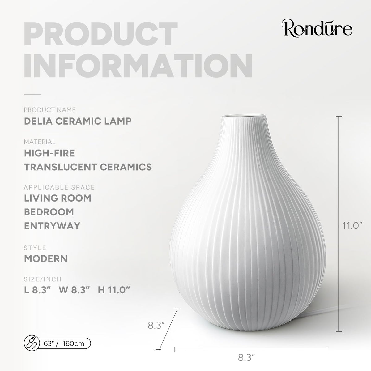 Modern Ceramic Decorative Table Lamp Living Room Bedroom Bedside
