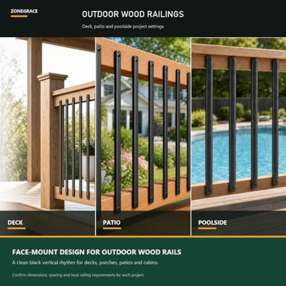 Rectangle Deck Balusters with End Caps&Stainless Steel Screws