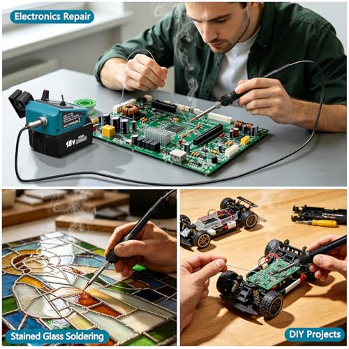 Cordless Soldering Iron for Power Tool Battery