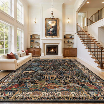 10x14 Large Area Rug (Vintage Black / 10' x 14' (Rectangular))