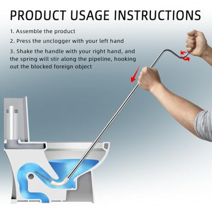 Telescopic 304 Stainless Steel Toilet Drain unclogger