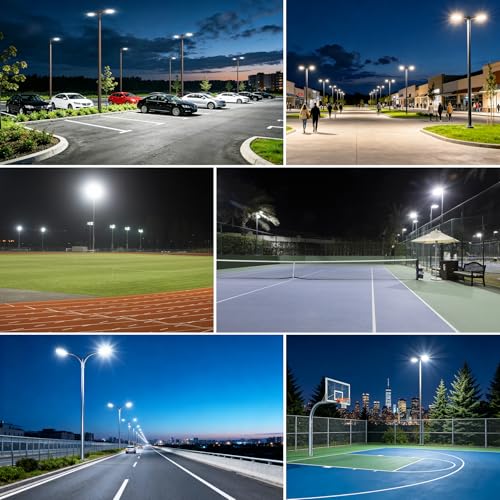 LED Parking Lot Lights Arm & Slip Fitter Mount Dusk to Dawn