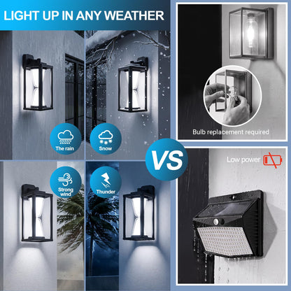 Outdoor Wall Light LED 30W Black Exterior Lighting Fixture ﻿ (1/30w/6000k/Black)