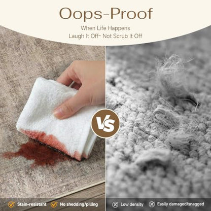 Taupe 6x9 Neutral Area Rugs for Living Room (Taupe / 6' x 9' (Rectangular))