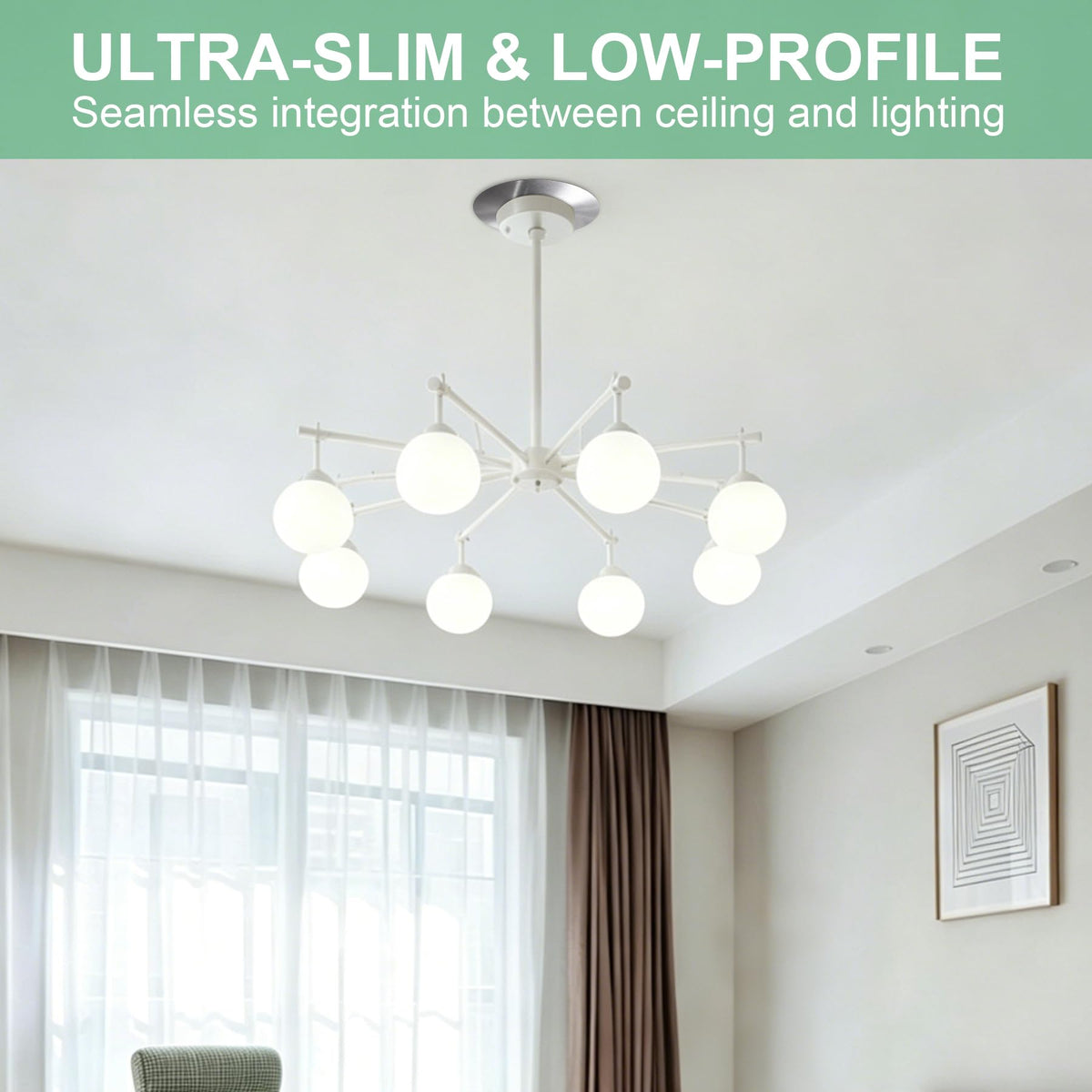 The Can Converter Ceiling Medallion for Recessed Can Light (Brushed Nickel)
