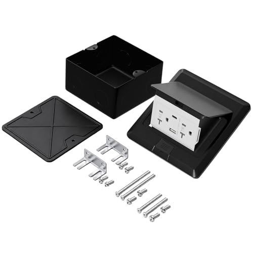 Pop Up Floor Outlet Floor Kit with 4.8A USB A & Type C Charge