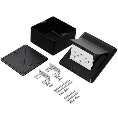 Pop Up Floor Outlet Floor Kit with 4.8A USB A & Type C Charge