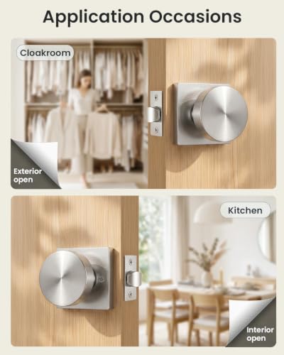 Door Knob Interior Privacy Quick Release Heavy Duty Zinc Alloy