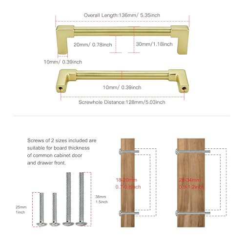 10 Pack Cabinet Pulls Solid Kitchen Cabinet Handles Dresser Pulls Cabinet Drawer Pulls for Kitchen Cupboard Cabinet pulls