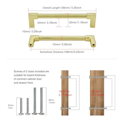 10 Pack Cabinet Pulls Solid Kitchen Cabinet Handles Dresser Pulls Cabinet Drawer Pulls for Kitchen Cupboard Cabinet pulls