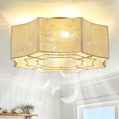 Boho Ceiling Fan with Light