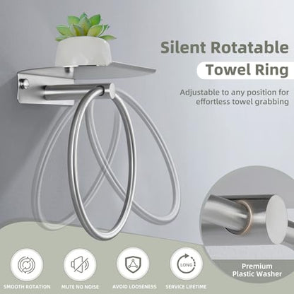 Towel Ring with Storage Shelf