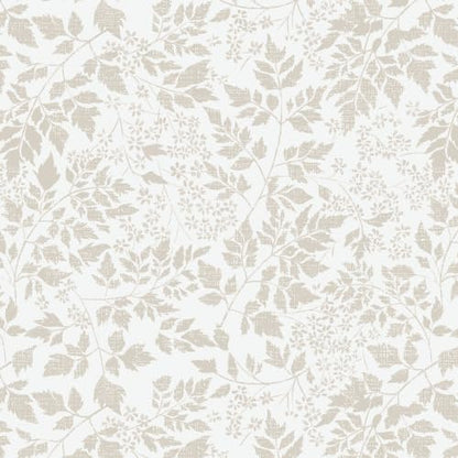 Sage Green Leaf Peel and Stick Wallpaper Beige Wildflower
