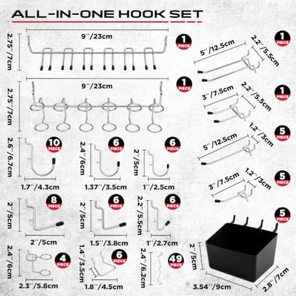 Pegboard Hooks Set