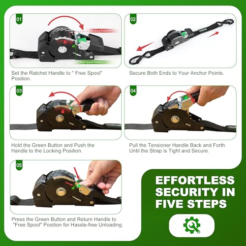 Retractable Ratchet Straps