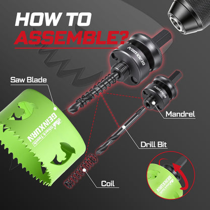 3 Inch(76mm) Hole Saw, 1PC HSS Bi-Metal Hole Saw Kit with Shark Tooth Hole Cutter for Wood,Drywall, PVC Boards and Thin Metal (1 PCS 3")