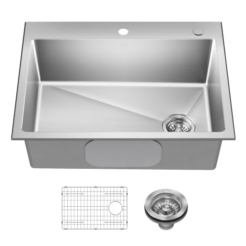 Fairlane 28 in Drop In Single Bowl Stainless Steel Kitchen Sink (28 Inch / Single Bowl — Drop In)