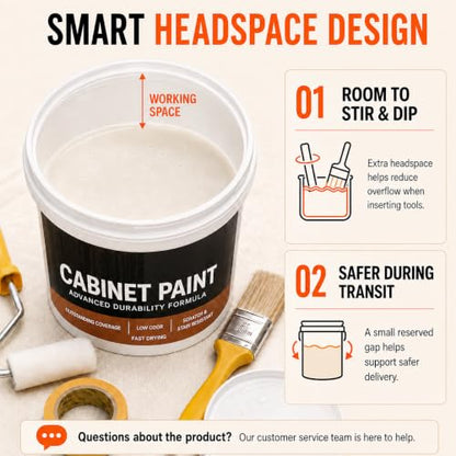 Cabinet Paint (Vanilla White / 32 Fl Oz (Pack of 1))