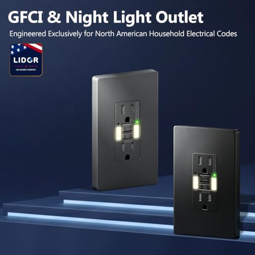 Self Test GFCI Outlet with Built