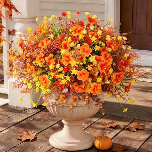 Artificial Fake Plants Flowers for Outdoor Outside Spring Summer Decoration