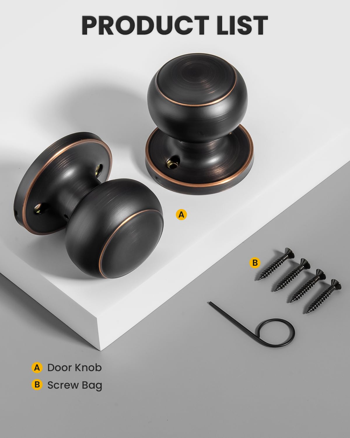 Dummy Door Knobs (Oil Rubbed Bronze)