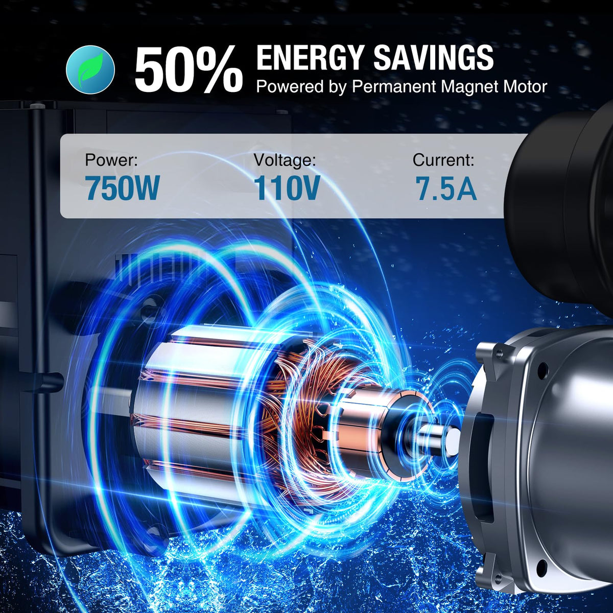1HP Whole House Water Pressure Booster Pump for Home