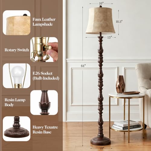 Vintage 66” Tall Floor Lamp for Living Room Bedroom