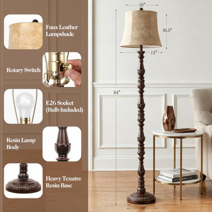 Vintage 66” Tall Floor Lamp for Living Room Bedroom