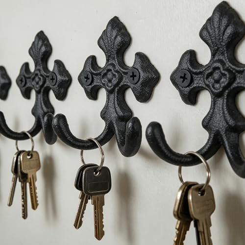 Wrought Iron Wall Hooks 3 Pack
