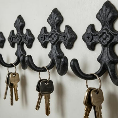 Wrought Iron Wall Hooks 3 Pack