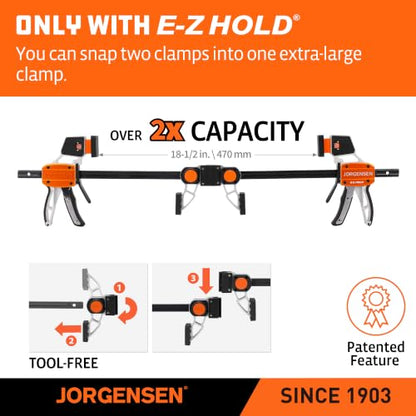 E Z Hold 400LBS Aluminum Load Indicator Bar Clamps