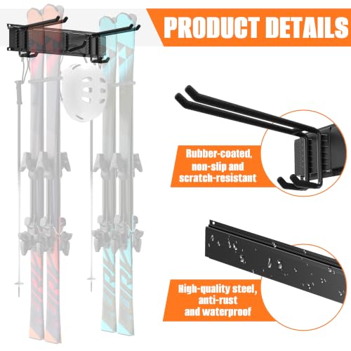Wall Mounted Ski Storage Rack