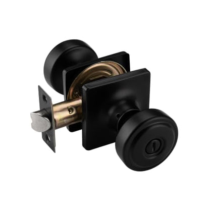 Black Door Knobs with Turn Lock for Privacy Door Use