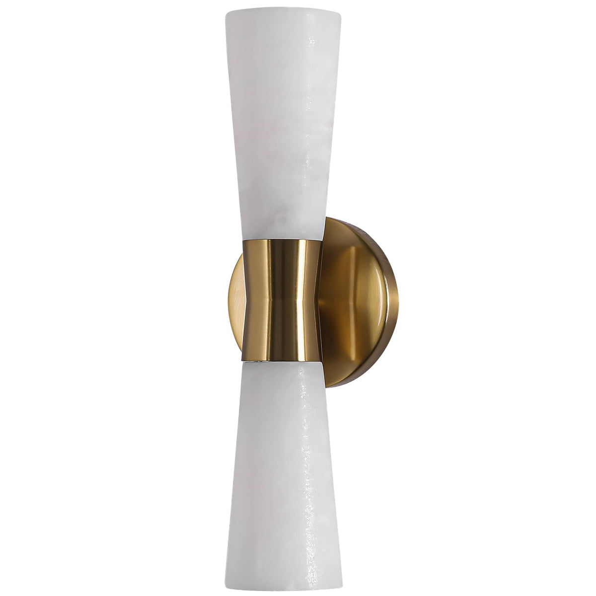 15in Alabaster Wall Sconces (Gold-15in-1 Pack)
