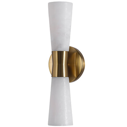 15in Alabaster Wall Sconces (Gold-15in-1 Pack)