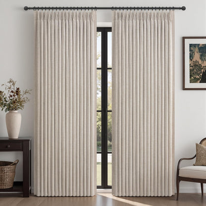 Blackout Greyish Brown 102 Inches Long Living Room Curtains for Summer Heat (Greyishbrown / 50"W x 102"L (Pack of 2))