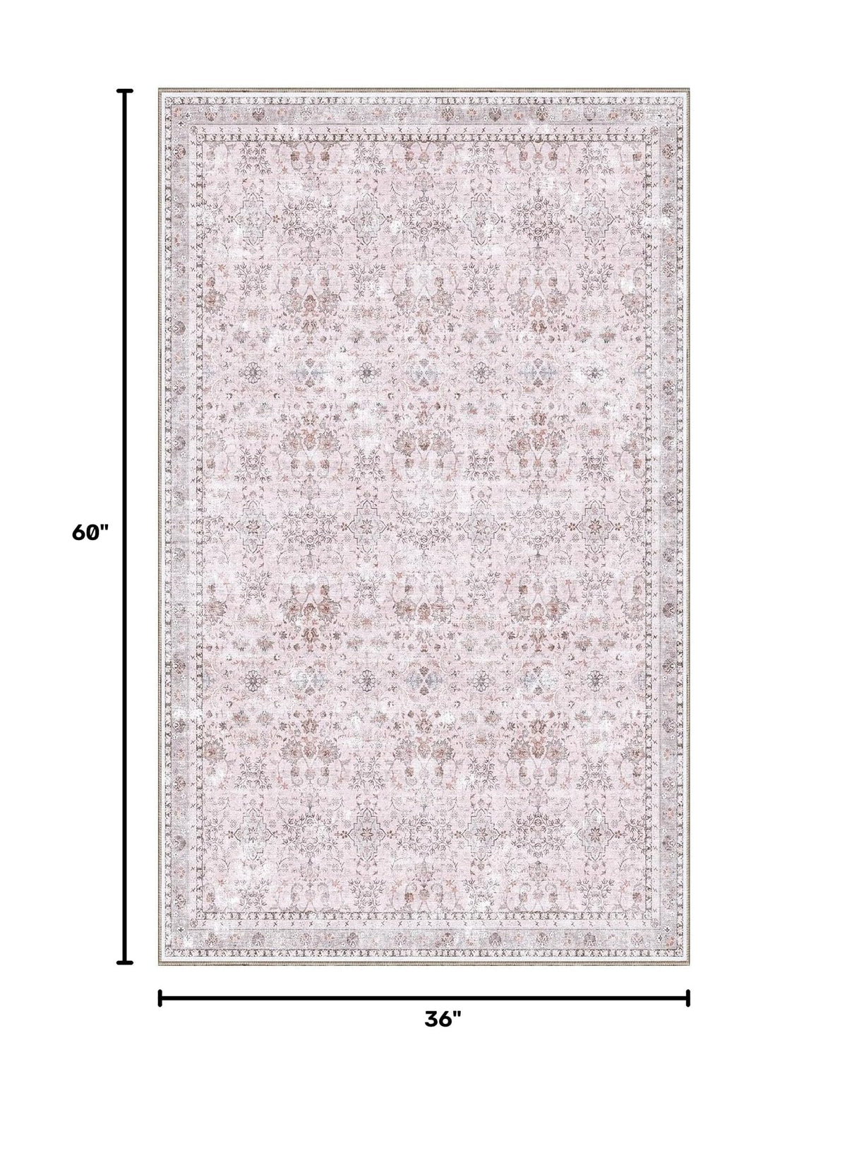 3x5 Area Rugs (Pink / 3' x 5' (Rectangular))