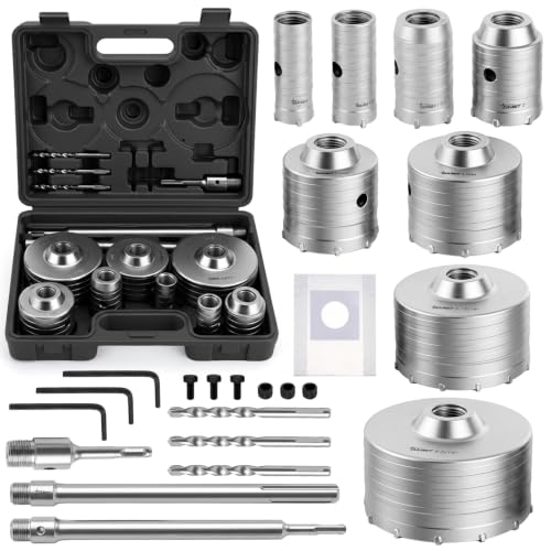 DAIMIT Concrete Hole Saw Kits with SDS Plus Shank Connecting Rod