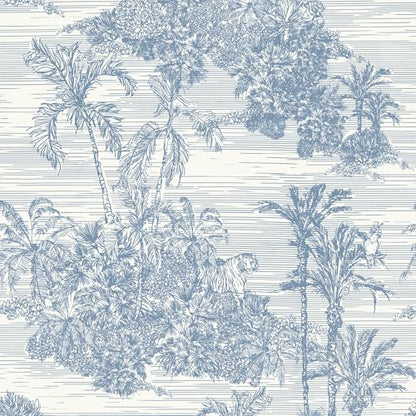 Jungle Peel and Stick Wallpaper Contact Paper Tropical Palm & Tiger Vintage Wallpaper Self Adhesive Removable Decor for Bedroom Cabinet Vinyl Wall Paper