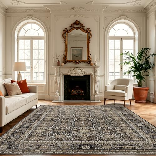 Washable Area Rug 8×10 for Living Room (Copper / 8' x 10' (Rectangular))