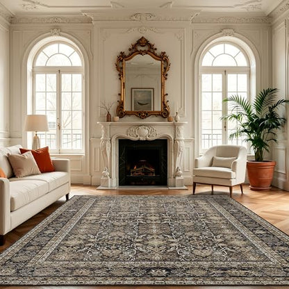 Washable Area Rug 8×10 for Living Room (Copper / 8' x 10' (Rectangular))